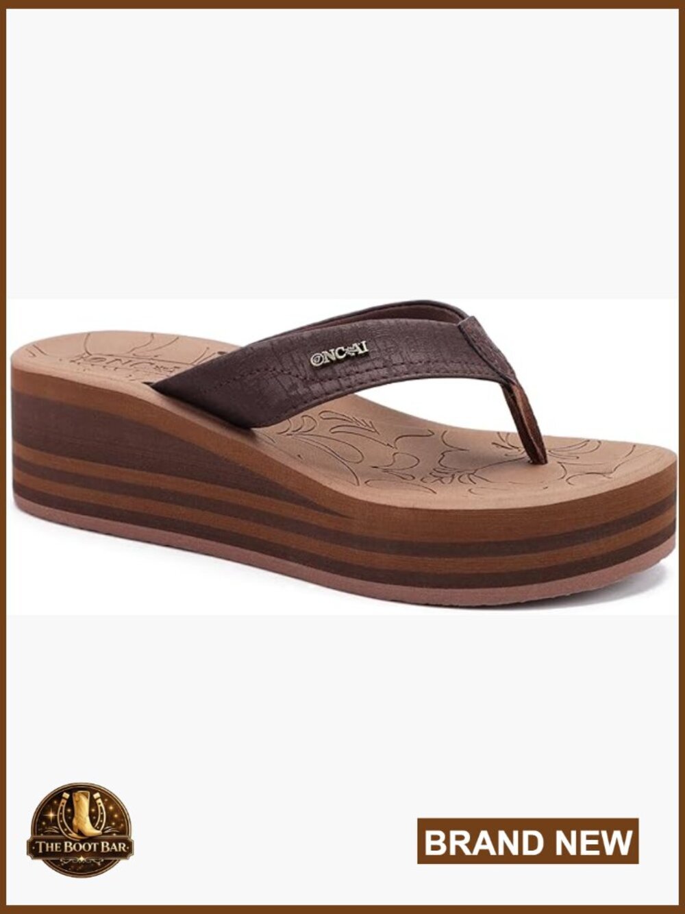 Platform Wedge Flip Flops Dressy Sandals Non-Slip Rubber Soles Comfortable